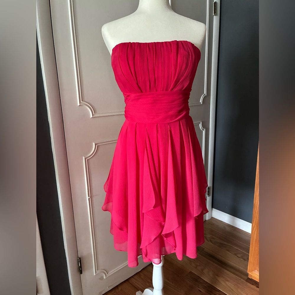 David's Bridal Vibrant hot pink Dress